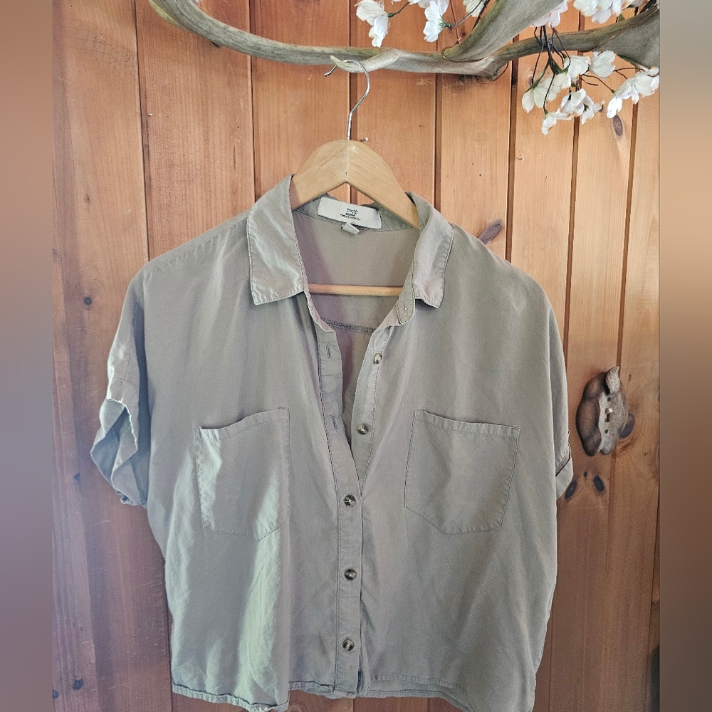 Thread & Supply Olive Button-Down Shirt
